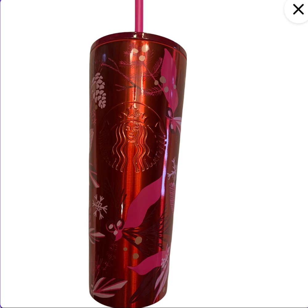 2021 Starbucks Limited Edition holiday Holly berries red metallic 16oz Tumbler